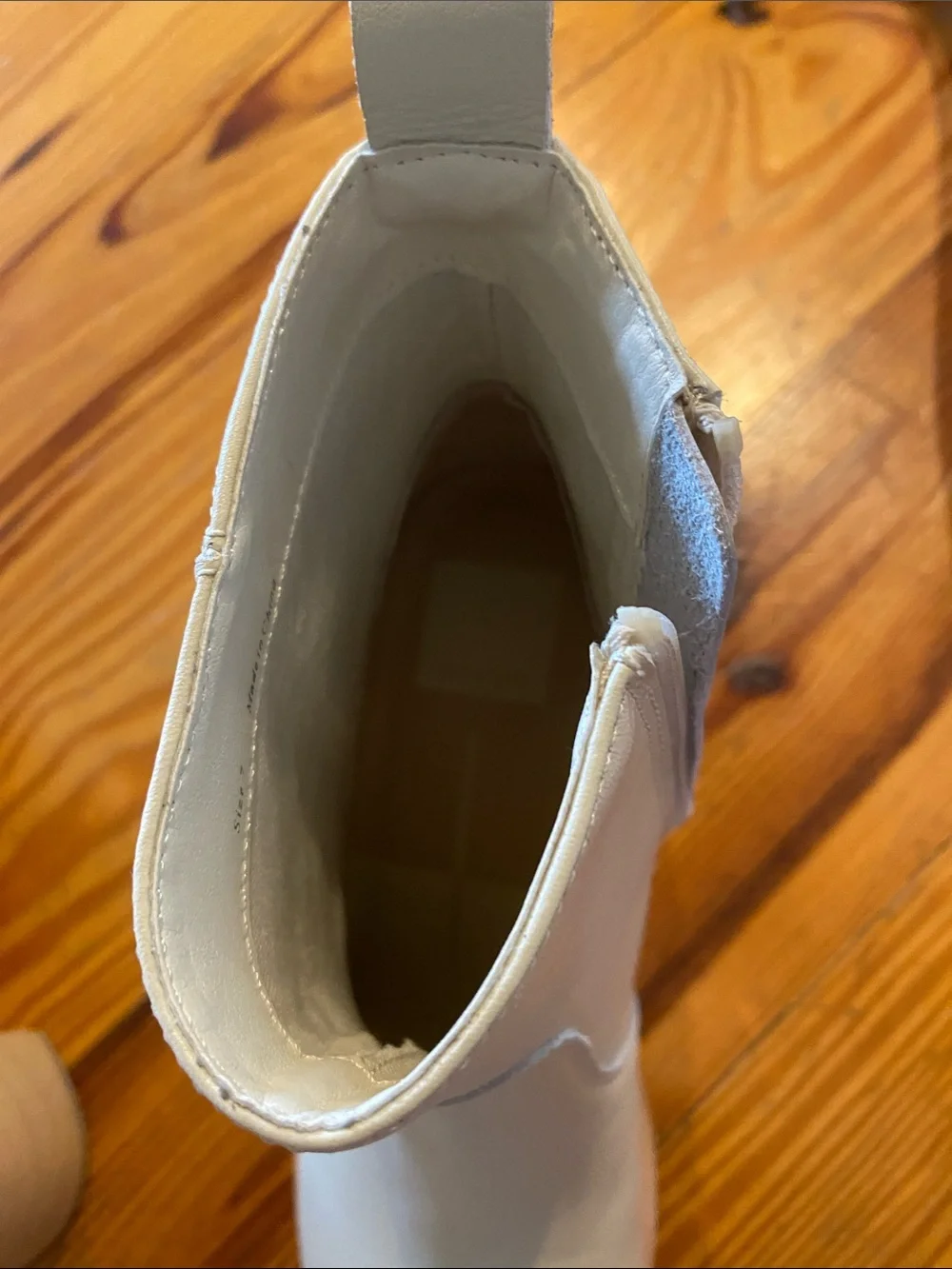New Dolce Vita Cream Platform Ankle Boots with Side Zip